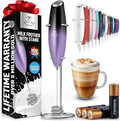 Zulay Kitchen Patented Tornado Triple Whisk Milk Frother with 4 Duracell Batteries – Handheld Foam Maker for Coffee, Lattes, Matcha & Hot Chocolate – Rich, Creamy Froth in Seconds - Galaxy
