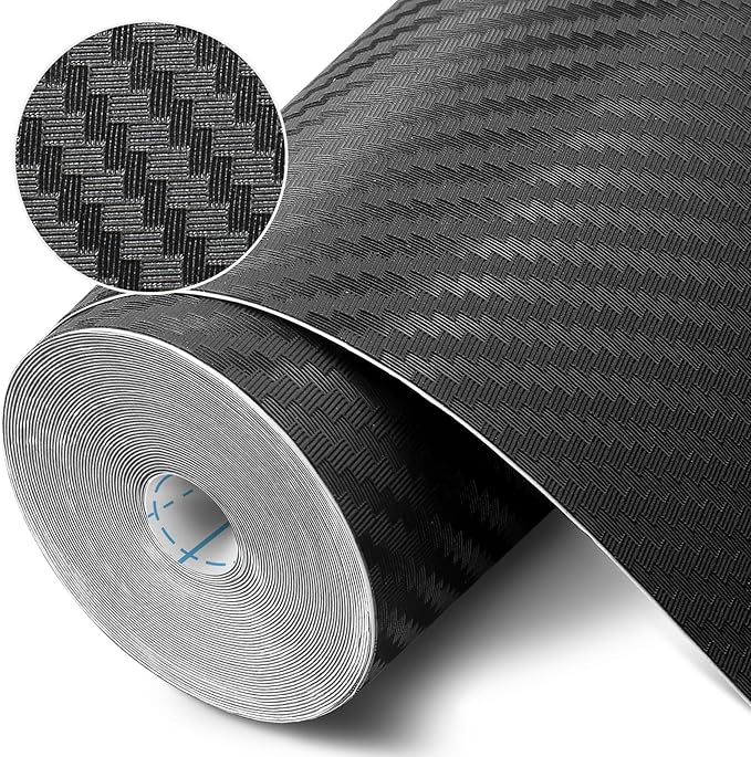 Self-Adhesive Shelf Liner Kitchen Liner, Waterproof Backed Paper Easy Peel and Stick Contact Liner Without Residue for Decor Your Desk Surface, Kitchen Countertops (Black, 17.5 x 118.1 inches)