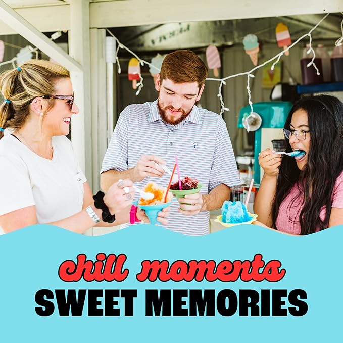 Hawaiian Shaved Ice Sour Cherry Syrup - Nut Soy Dairy Free - Flavor Fluffy & Crunchy Snow Cones - Shelf Stable - Makes 8 Servings - 16 ounces