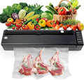 Cordless Vacuum Sealer Machine, Rechargeable Vacuum Sealer for Dry/Moist Food, Build in Cutter and Bag Storage, With External Suction Hose for Food Cans
