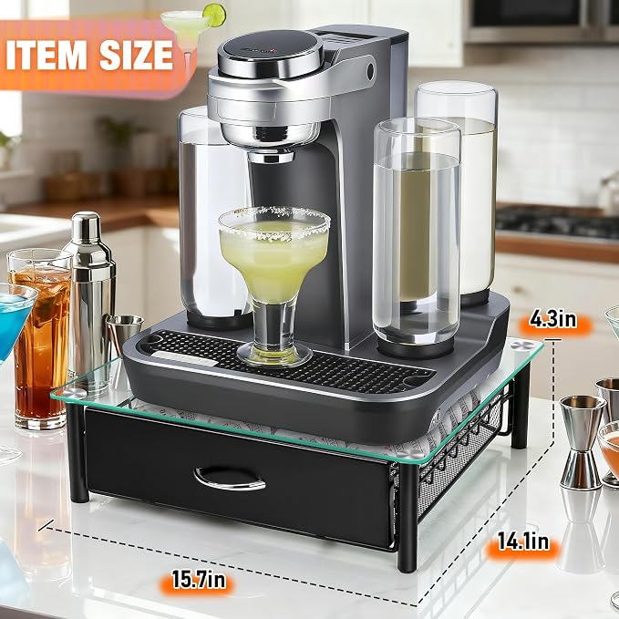 Cocktail Beverage Storage Drawer for Bartesian Capsules, Cocktail Pod Holder Organizer for Bartesian Cocktail Machine Compatible with BEV by Black & Decker Cocktail Machine, Holds Up to 36 Capsules