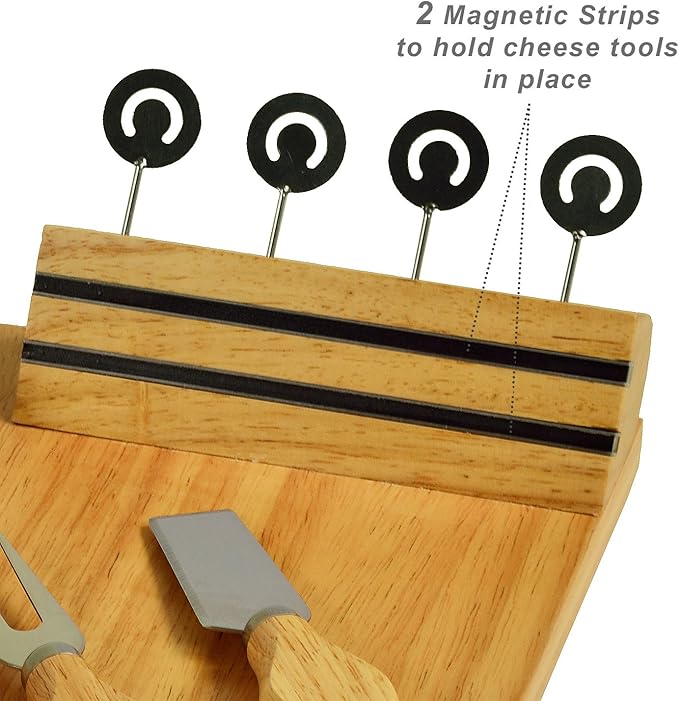Picnic at Ascot NCAA Clemson Officially Licensed Bamboo Cheese/Charcuterie Board with Ceramic Bowl, Knife Set & cheese Markers