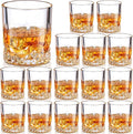 Yaomiao 16 pack Old Fashioned Whiskey Glasses Bulk 10 oz Bourbon Cocktail Rocks Glasses for Whiskey Bourbon Liquor and Cocktail Drinks Gift (10 oz,16)