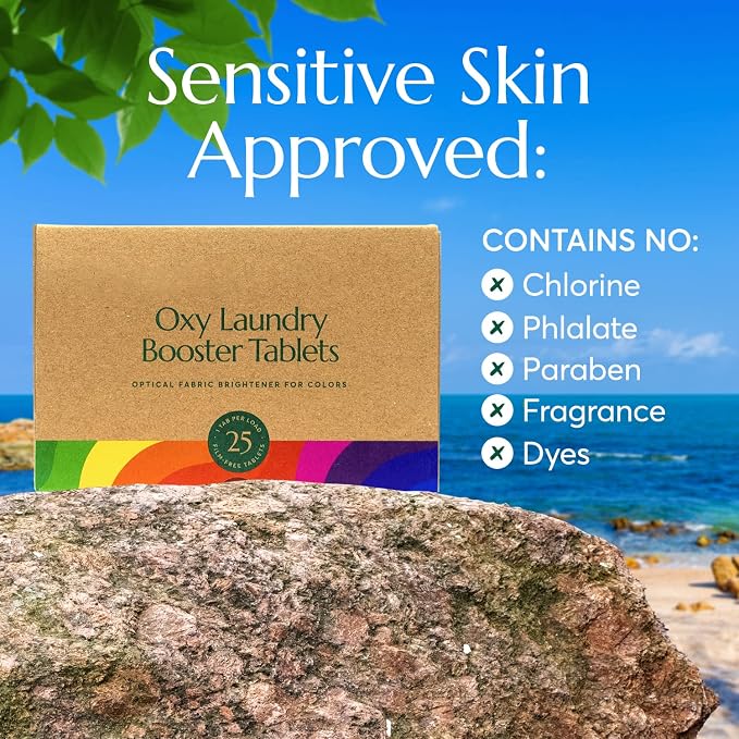 CLEANOMIC Reusable Kitchen Cloth, Oxy Laundry Booster & Fabric Softener Sheets Bundle