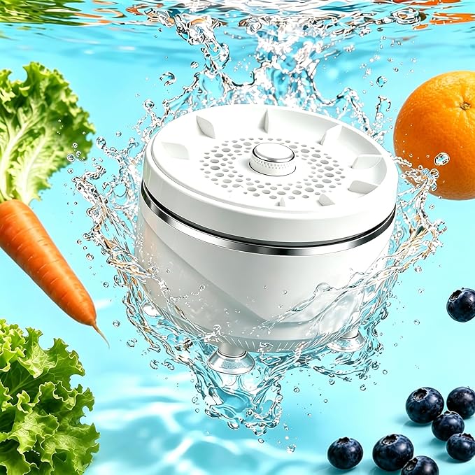 Electrolytic Fruit and Vegetable Purifier - 2026 Upgraded Hydroxyl Ion Food Cleaning Device - Portable Water Purifier for Produce, Grains, Utensils - IPX7 Waterproof Kitchen Gadget (A)
