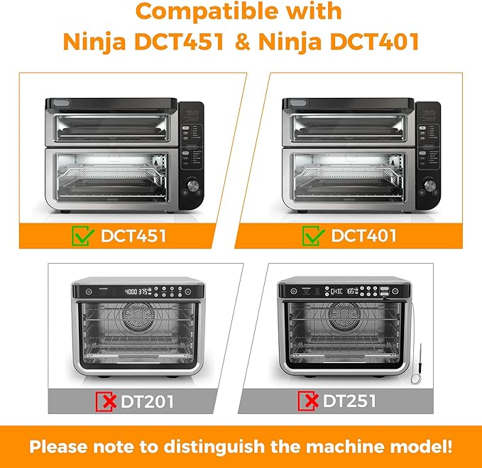 Air Fryer Accessories for Ninja DCT451 Air Fryer Oven, Baking Set with Air Fryer Basket Baking Pan Parchment Paper Disposable Airfryer Liner for Ninja DCT601 Oven