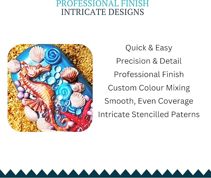 Watson & Webb Foundation Selection - 17pcs Cake Airbrush Decorating Kit - Inc Professional 3 Speed Mains Powered Spray Gun, 13 Vibrant Colours, and Tools - for Food, Cakes, Cookies & Baking