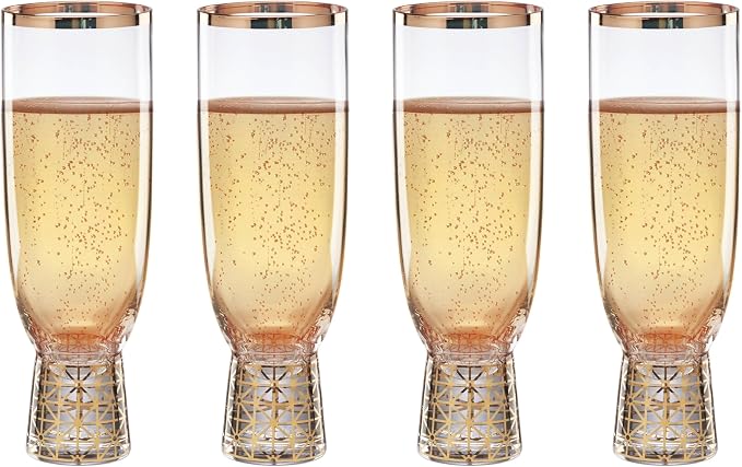 Lenox 897411 Tuscany Classics Gold Frost Flutes, Set of 4