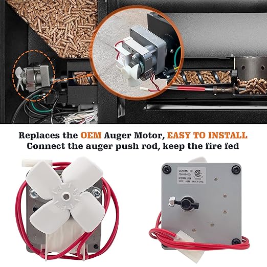 Replacement Parts Kit Temp Meat Probe and Auger Motor Replacement Parts, with 2 Pack Probe Grommets, Probe Clips
