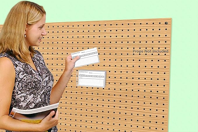Marketing Holders 6 Pack Pegboard Postcard Holder for 5 Inch Wide Printed Materials Space Saving Literature Clear Acrylic Display Rack in Retail Stores and Offices No Assembly Required