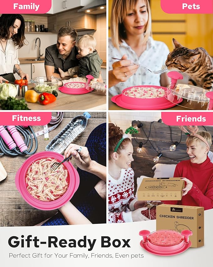 Large Wheat Straw Chicken Shredder: Heavy Duty & Anti-Slip for Chicken/Pork/Beef, Dishwasher Safe & BPA Free, Deep Design for Cooking Enthusiasts