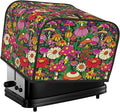 Toaster Cover 4 Slice Colorful Mushroom Flower Trippy Kitchen Small Appliance Covers with Pockets Dust and Fingerprint Protection