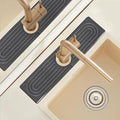 Faucet Mat for Kitchen Sink, 16'' Diatomite Sink Protector Splash Guard Draining Mat, Quick Drying Stone Sink Tray, Water Absorbent Soap Sponge Holder for Bathroom, Women Men Birthday Gift, Dark Gray