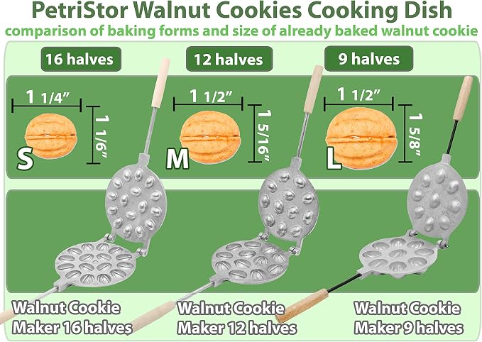 Walnut Cookie Mold Maker 12 - Oreshki Mold Maker - Walnut Cookie Molds - Орешница Russian - Oreshki Maker