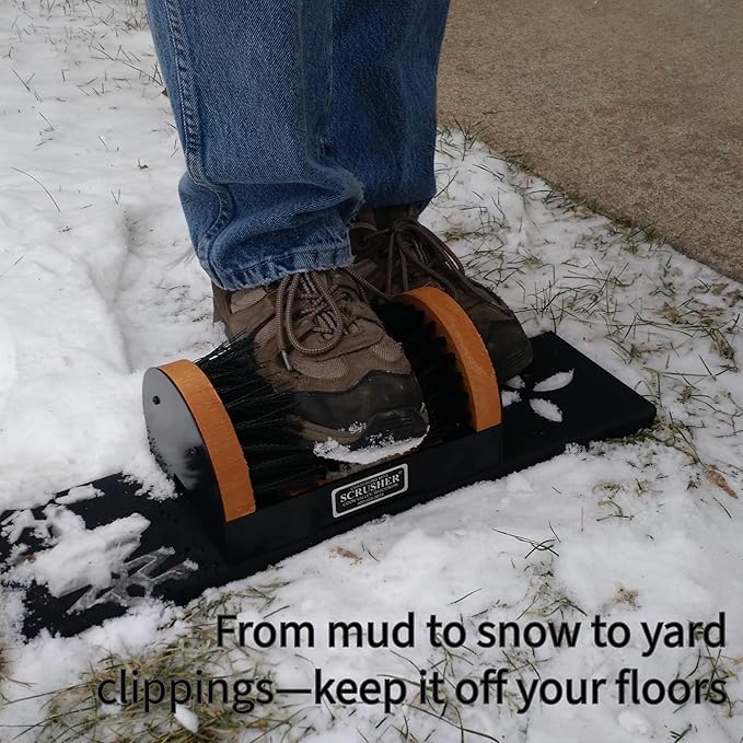 Shoe Scraper with Portable Base - Boot Scrubber with Cleaning Brushes for All Shoe Sizes