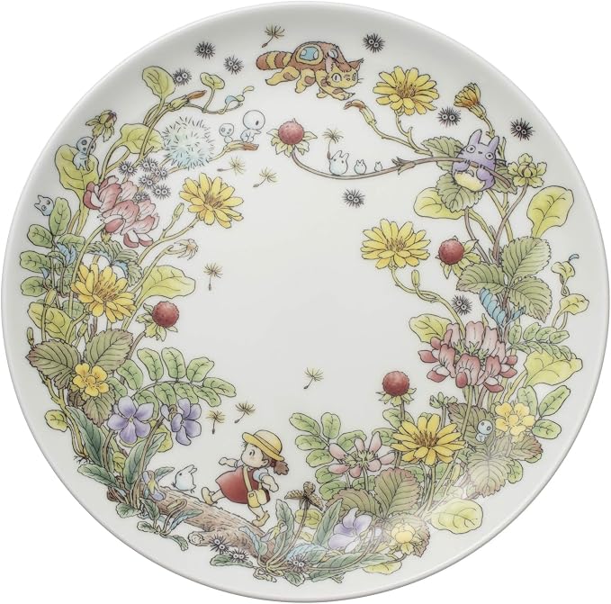 Noritake T50116A/4660-3 My Neighbor Totoro Plate 9.1 inches (23 cm), Snake Strawberry Hen, Microwave Safe, 1 Piece