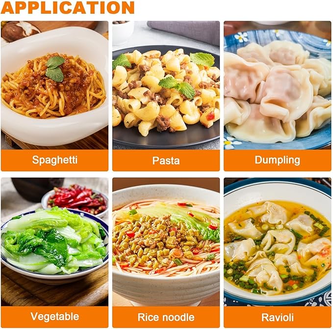 JIAWANSHUN Commercial Pasta Cooker with 6 Noodle Baskets, 50-250℃ Temperature Adjustable, 110V Electric Noodles Cooking Machine for Restaurant, Stainless Steel Dumpling & Ramen Cooker