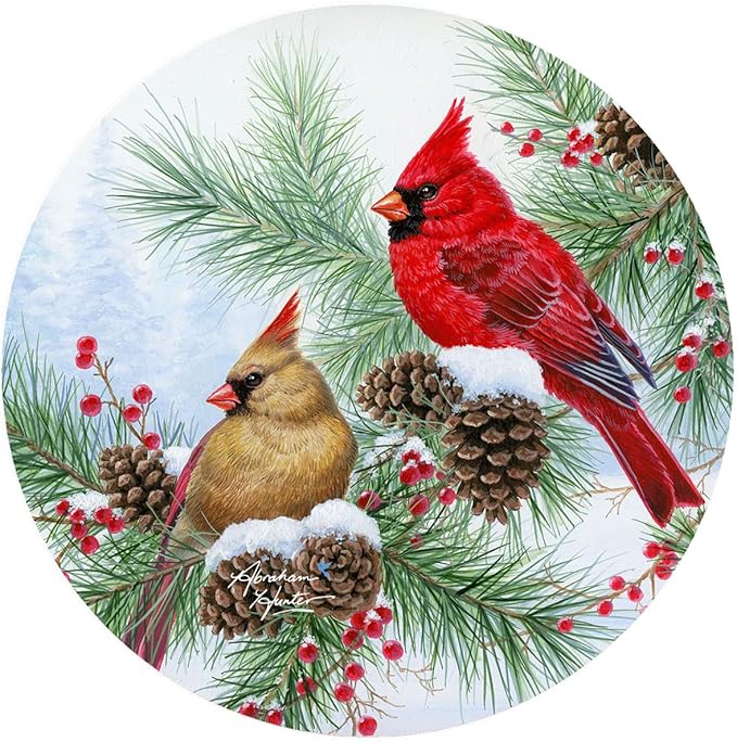 Andreas Silicone Tis The Season 8" Non-Slip Trivet/Pot Holder/Hot Pad – 100% Cotton Fabric Encapsulated in Silicone – Heat Resistant to 600°F – Flexible & Dishwasher Safe – Made in The USA, TR-AB1012