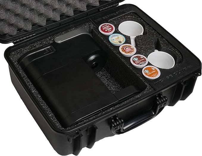 Case Club Pre-Cut Waterproof Case Compatible with Keurig K-Mini Coffee Maker - Holds 2 Mugs and Stores 5 Pods