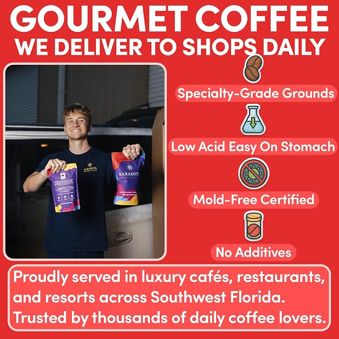 Decaf Ground Coffee | Medium Roast Decaffeinated Coffee | Smooth Low Acid Ground | Specialty Grade, Mold-Free | 12 oz