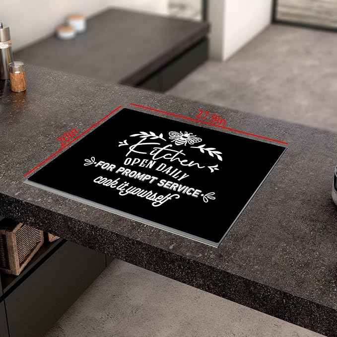 Stove Cover Stove Covers For Electric Stoves Foldable Multipurposeglass Top Protector Thick Natural Rubber Anti-Slip Coating Expands Usable Space (27.9inx20in) (bee33)