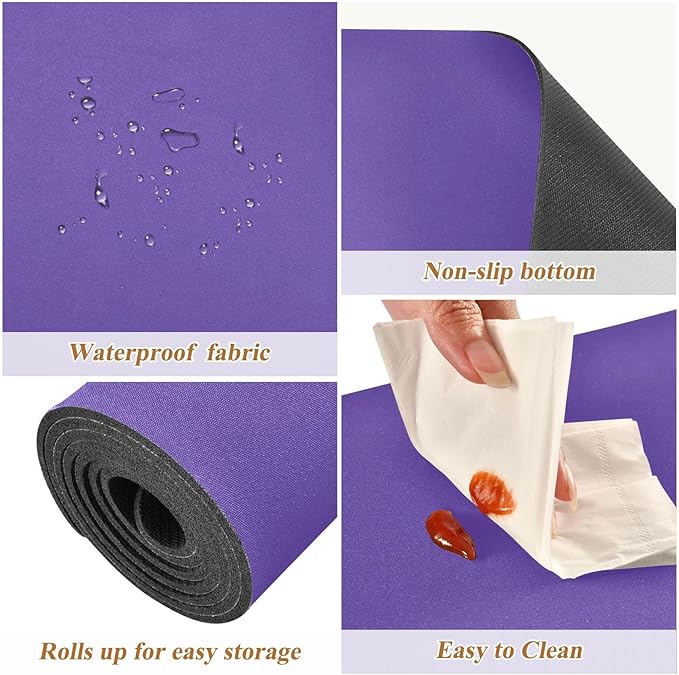 Dark Purple Trivet Table Runner for Countertop Kitchen Heat Resistance Pot Holders Anti-Slip Hot Pad Mats 11.8 * 39.4 Inches