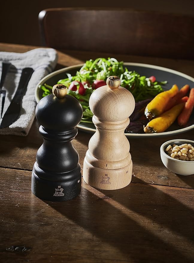 Peugeot Made in France - Paris u'Select Manual Pepper Mill -Adjustable Grinder - PEFC Certified Beechwood, 12 cm - 5 in. Chocolate