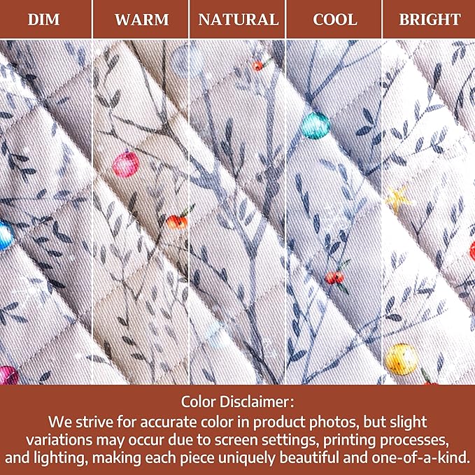 Maison d' Hermine Pot Holders 100% Cotton Heat Resistant Potholders 8" x 8" Hot Pads with Loop for Thanksgiving Christmas Decorations BBQ Cooking Baking Handling Hot Pans (Pack of 1, Fairy Christmas)