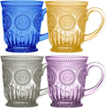 Multi-colored Glass Mugs Winter