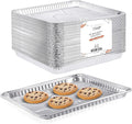 (200 Pack) 1/4 Size Cookie Sheet Baking Cake Pans l 12.8” x 8.9” Disposable Aluminum Foil Trays l Premium Heavy Duty Nonstick Baking Sheets Reusable