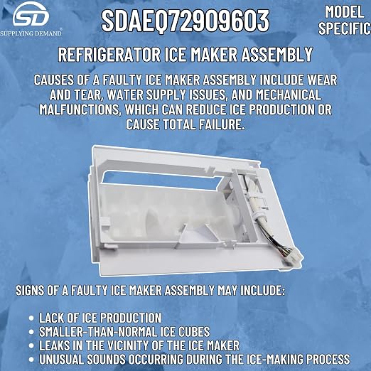 Supplying Demand AEQ72909603 2216335 Refrigerator Ice Maker Assembly Replacement Model Specific Not Universal