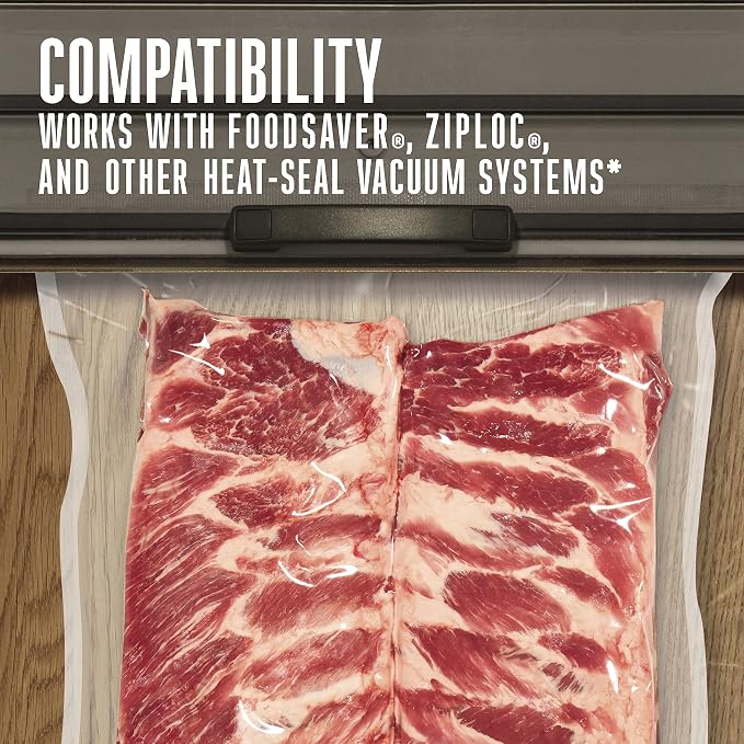 Weston Vacuum Sealer Bags, 2 Ply 3mm Thick, for NutriFresh, FoodSaver & Other Heat-Seal Systems, for Meal Prep and Sous Vide, BPA Free, 15" x 18" (Extra Large), 100 Count, Clear | 2 Ply 3mm Thick | Compatible With NutriFresh & FoodSaver | BPA Free | 10...