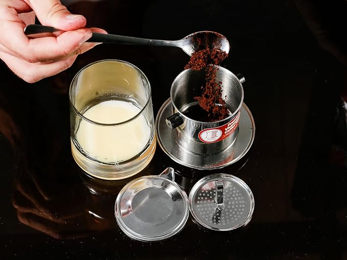 Set of 3 Vietnamese Traditional Coffee Phin Filter, Hot or iced. 6 Ounce