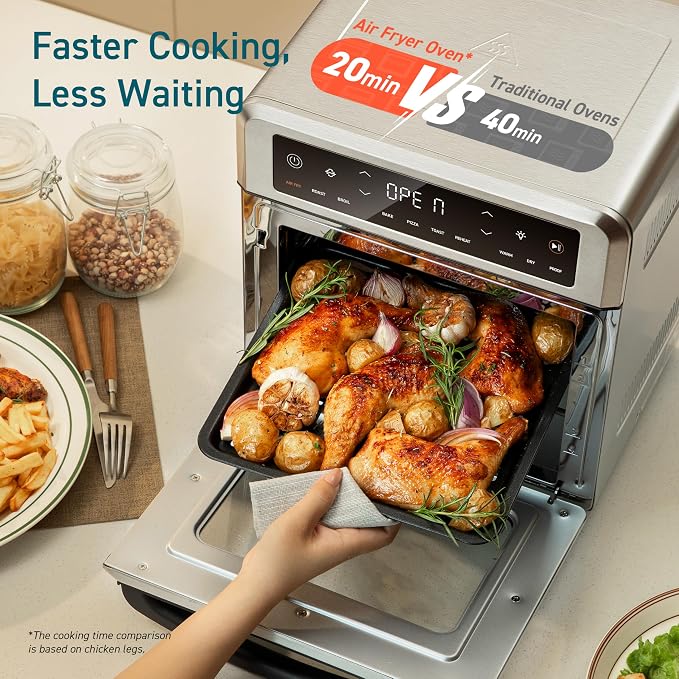 COSORI Air Fryer Oven, 13QT, 11-in-1, Rotisserie, Max 450°F, 6 Accessories