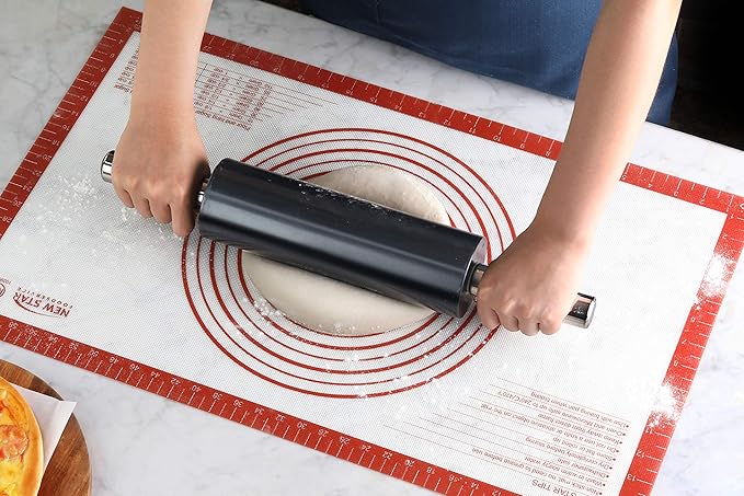 New Star 1029017 Non-Slip Silicone Pastry Mat, Extra Large with Measurements, 16x26'', NSF Certified