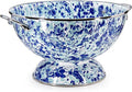 Golden Rabbit Enamelware Large Colander, 5 quart, Ocean