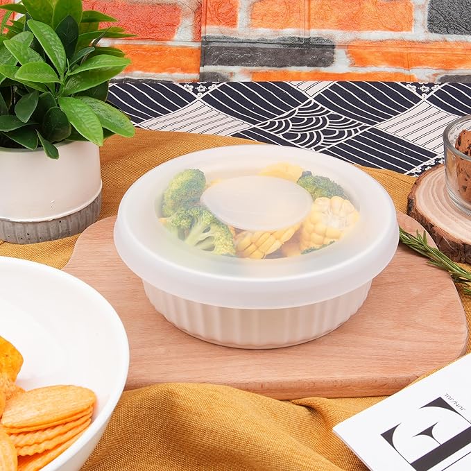 Silicone Lids for CorningWare 24-Ounce Round Dish, 1 Pack Reusable Covers for CorningWare Baking Dish (Dish not Included) Dishwasher & Microwave & Freezer Safe