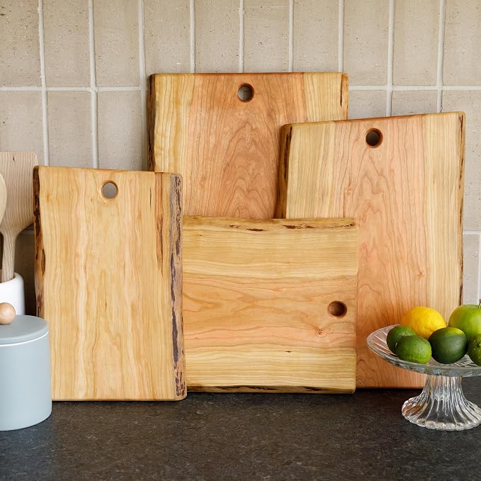 Live Edge Cherry Cutting/Charcuterie Board XL, Cherry | 200 Square Inches 10"x20"