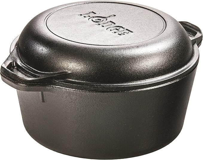 Lodge Cast Iron Serving Pot and Silicone Assist Handle Holder Bundle