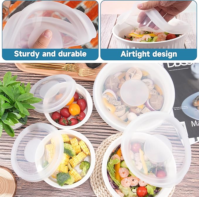 Silicone Lids for CorningWare 24-Ounce Round Dish, 1 Pack Reusable Covers for CorningWare Baking Dish (Dish not Included) Dishwasher & Microwave & Freezer Safe