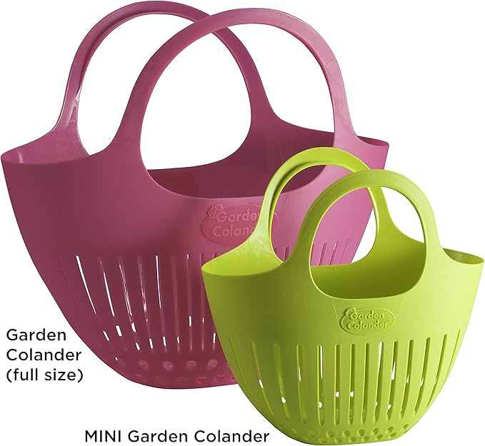 Hutzler Mini Garden Colander Garden Basket, Small, Pink