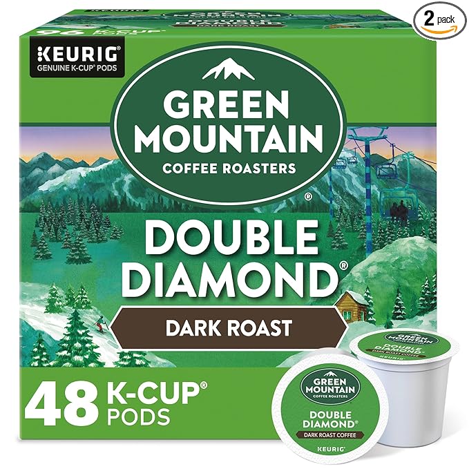Green Mountain Coffee Double Black Diamond, K-Cup for Keurig Brewers, 24 Count (Pack of 2)