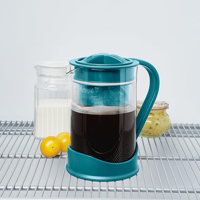 BonJour 50.7oz Cold Brew Coffee Maker, Aqua