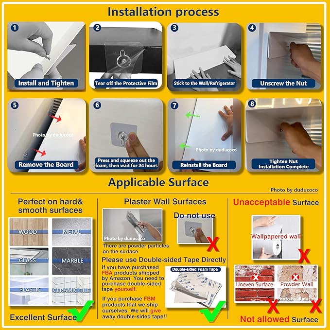 Metal Kitchen Refrigerator Gap Partition Countertop Gap Extension Board, Refrigerator Side Partition, Gap Covers Between Countertop And Walls, No Drill (White, 19.7 * 5.9inch)