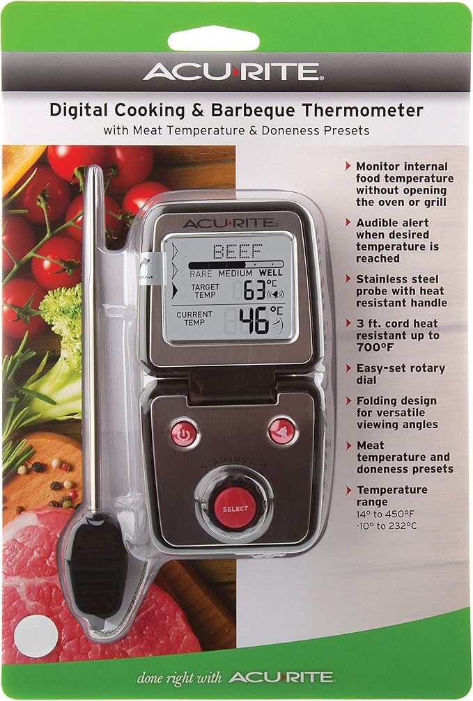 AcuRite 00277 Digital Cook Thermometer,Black