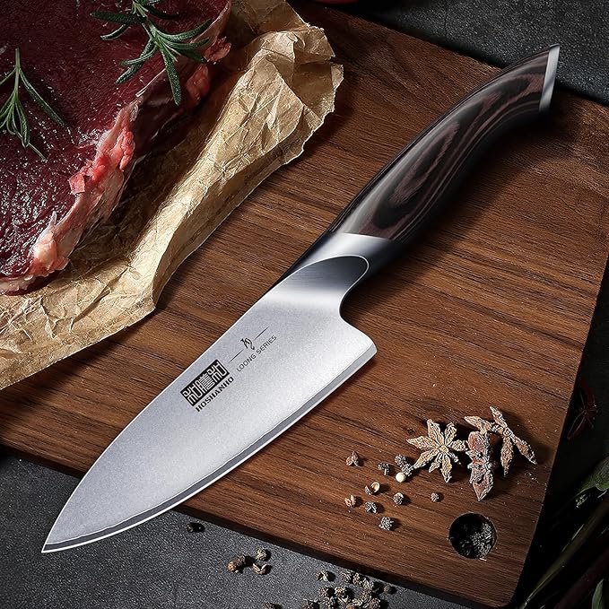 HOSHANHO 6 inch Kitchen Knife in Japanese High Carbon Steel, Professional High-Class Chef's Knife, Non-slip Ultra Sharp Cooking Knives with Ergonomic Handle