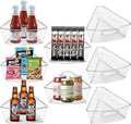 JOWBOOW Lazy Susan Organizer Bins for 28"-29" Diameter Corner Cabinet Lazy Susan, 8 Pack, Clear Plastic Cabinet and Pantry Storage Bin, 1/8 Wedge-Food Safe, BPA Free
