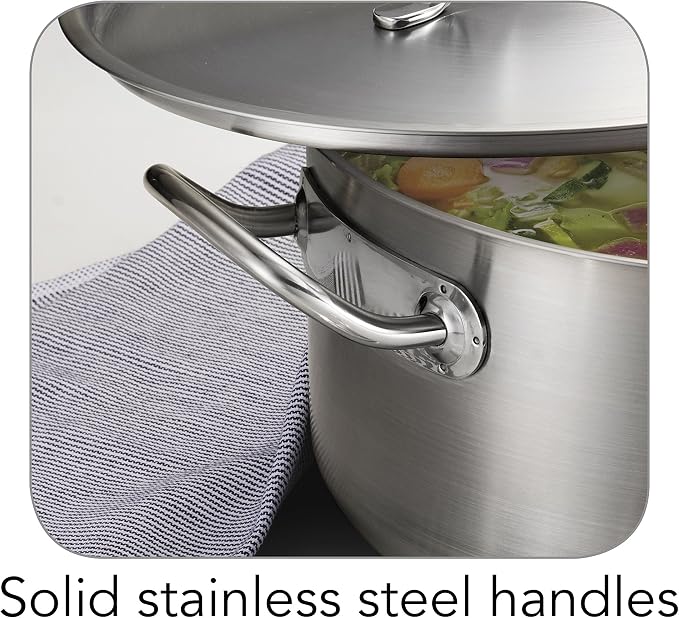 Tramontina Pro-Line Stainless Steel 9-Quart Dutch Oven Pot with Lid, NSF-Certified