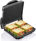 Panini Press Grill, Yabano Gourmet Sandwich Maker Non-Stick Coated Plates 11" x 9.8", Opens 180 Degrees to Fit Any Type or Size of Food, Stainless Steel Surface and Removable Drip Tray, 4 Slice