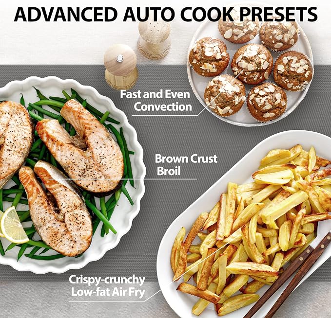 TOSHIBA Air Fryer Combo 8-in-1 Countertop Microwave Oven, with Convection, Broil, Odor Removal Mode, 12.4" Position Memory Turntable, Child-Lock, 1.0 Cu.ft, Black Stainless Steel, ML2-EC10SA(BS) A